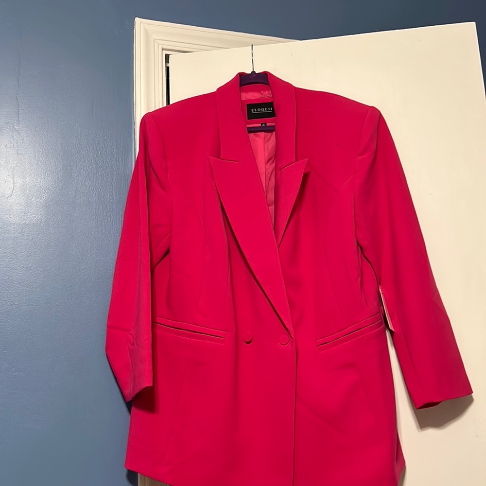 Bright pink ELOQUII blazer